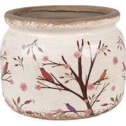 Clayre & Eef Bloempot Ø 20x15 cm Beige Bruin Keramiek Takken