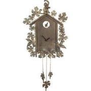 Clayre & Eef Wandklok 36x8x86 cm Goudkleurig IJzer Bladeren