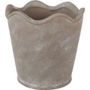 Clayre & Eef Bloempot Ø 16x14 cm Grijs Keramiek
