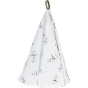 Clayre & Eef Theedoek Ø 80 cm Wit Katoen Olijven