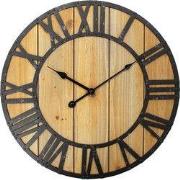 Clayre & Eef Wandklok Ø 46x5 cm Bruin MDF