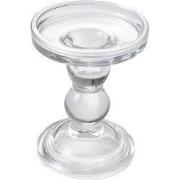 Clayre & Eef Kandelaar Ø 9x11 cm Transparant Glas