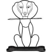 Clayre & Eef Paraplubak Hond 58 cm Zwart Metaal