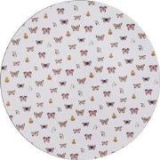 Clayre & Eef Onderbord Ø 33 cm Wit Kunststof Vlinders