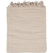 Clayre & Eef Plaid 125x150 cm Beige Katoen Strepen