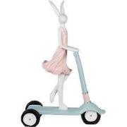 Clayre & Eef Beeld Konijn 62 cm Wit Roze Polyresin