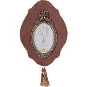 Clayre & Eef Fotolijst 10x15 cm Roze Goudkleurig Kunststof