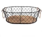 Clayre & Eef Opbergmand 33x23x10 cm Zwart Metaal