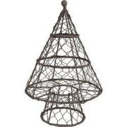 Clayre & Eef Decoratie Kerstboom Ø 21x33 cm Bruin Metaal