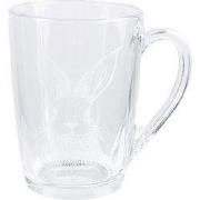 Clayre & Eef Theeglas 300 ml Transparant Glas Konijn