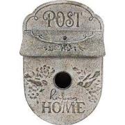 Clayre & Eef Brievenbus/ Vogelhuis 27x11x41 cm Grijs Metaal