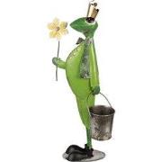 Clayre & Eef Decoratie Beeld Kikker 67 cm Groen Metaal