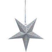 Clayre & Eef Hangende ster 30x10x30 cm Zilverkleurig Papier