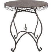 Clayre & Eef Bistrotafel Ø 70x75 cm Bruin Metaal