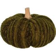 Clayre & Eef Decoratie Pompoen Ø 20x14 cm Groen Polyester