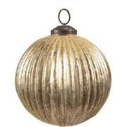 Clayre & Eef Kerstbal Ø 8 cm Goudkleurig Glas