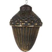 Clayre & Eef Kerstbal Ø 6x8 cm Zwart Glas