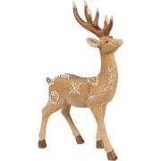Clayre & Eef Decoratie Beeld Hert Bruin Polyresin