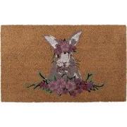 Clayre & Eef Deurmat 75x45 cm Bruin Kokos Konijn