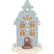 Clayre & Eef Gingerbread house 20 cm Blauw Polyresin