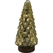 Clayre & Eef Kerstdecoratie met LED-verlichting Kerstboom Ø 8x16 cm Go...