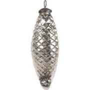 Clayre & Eef Kerstbal Ø 6x16 cm Zilverkleurig Glas