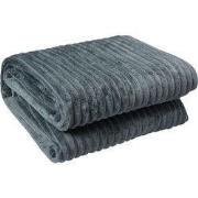 Clayre & Eef Plaid 180x200 cm Grijs Polyester