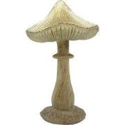 Clayre & Eef Decoratie Paddenstoel 11x9x15 cm Bruin Polyresin