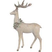 Clayre & Eef Decoratie Beeld Hert 32x14x49 cm Bruin Polyresin