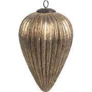 Clayre & Eef Kerstbal Ø 16x25 cm Goudkleurig Glas