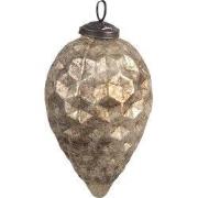 Clayre & Eef Kerstbal Ø 8x11 cm Goudkleurig Glas