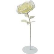 Clayre & Eef Decoratie Roos Ø 23x80 cm Wit Kunststof