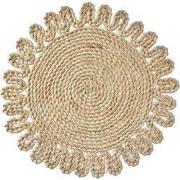 Clayre & Eef Placemat Ø 37 cm Beige Stro