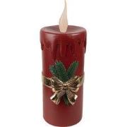 Clayre & Eef Kerstdecoratie met LED-verlichting 17x18x44 cm Rood Kunst...