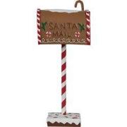 Clayre & Eef Kerstdecoratie Brievenbus 14x8x37 cm Bruin Metaal