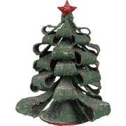 Clayre & Eef Kerstdecoratie Beeld Kerstboom Ø 21x24 cm Groen Metaal