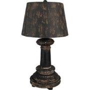 Clayre & Eef Tafellamp Ø 35x64 Bruin Zwart Hout