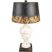 Clayre & Eef Tafellamp Ø 36x65 cm Beige Zwart Hout