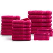 DoubleDry Handdoeken 30-delig set - Hotel kwaliteit 500 g/m2 - Roze