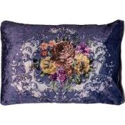 Clayre & Eef Sierkussen 70x50x6 cm Paars Synthetisch Bloemen