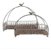 Clayre & Eef Decoratie Mand Set van 2 39x20x30/ 30x15x22 cm Bruin Meta...