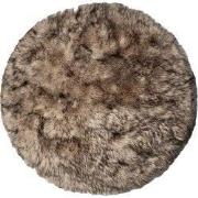 Clayre & Eef Vloerkleed Ø 100 cm Bruin Zwart Polyester