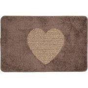 Clayre & Eef Badmat 78x48x1 cm Bruin Polyester Hart