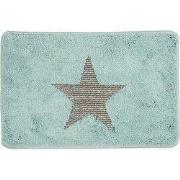 Clayre & Eef Badmat 58x38x1 cm Blauw Polyester Ster