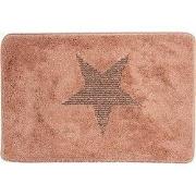 Clayre & Eef Badmat 58x38x1 cm Roze Polyester Ster