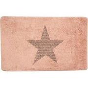 Clayre & Eef Badmat 78x48x1 cm Roze Polyester Ster