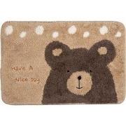 Clayre & Eef Badmat 58x38x1 cm Beige Bruin Polyester Beer