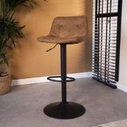 Industriële Draaibare Barkruk Cognac Microvezel Stof Keston - Verstelb...