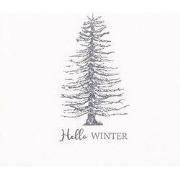 Clayre & Eef Servetten Papier Set van 20 33x33 cm Wit Papier Winter