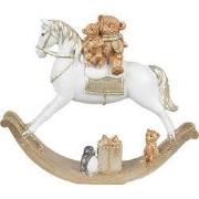 Clayre & Eef Beeld Hobbelpaard 15 cm Wit Kunststof